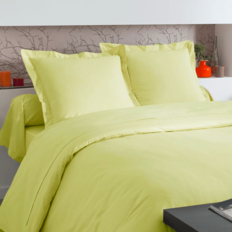 centraco fournisseur linge de lit collectivités qualité professionnelle housse de couette polycoton anis