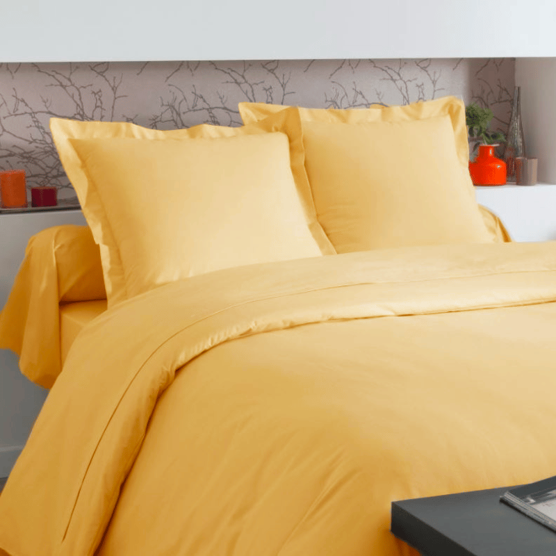centraco fournisseur linge de lit collectivités qualité professionnelle housse de couette polycoton bouton d'or