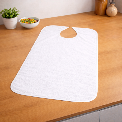 centraco fournisseur bavoir adulte bacot 3 pressions pour collectivités qualité professionnelle fabrication française coloris blanc