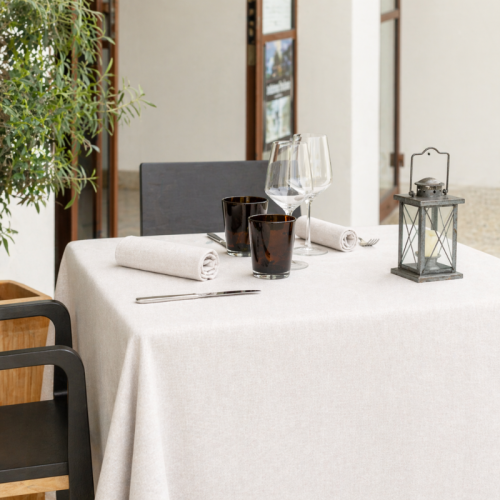centraco nappe sur-mesure serviette de table set de table made In France qualité professionnelle gamme elga coloris blanc 01