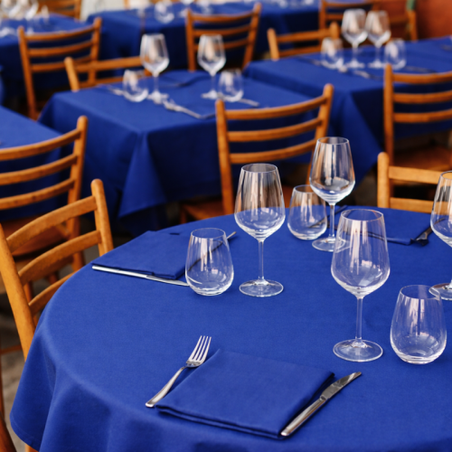 centraco nappe sur-mesure serviette de table set de table made In France qualité professionnelle gamme milan coloris océan 21