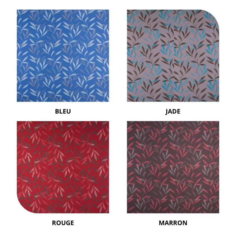 centraco couverture matelassée PRIM' DÉCOR GARDEN non feu pour collectivités fabrication française coloris bleu, jade, rouge, marron