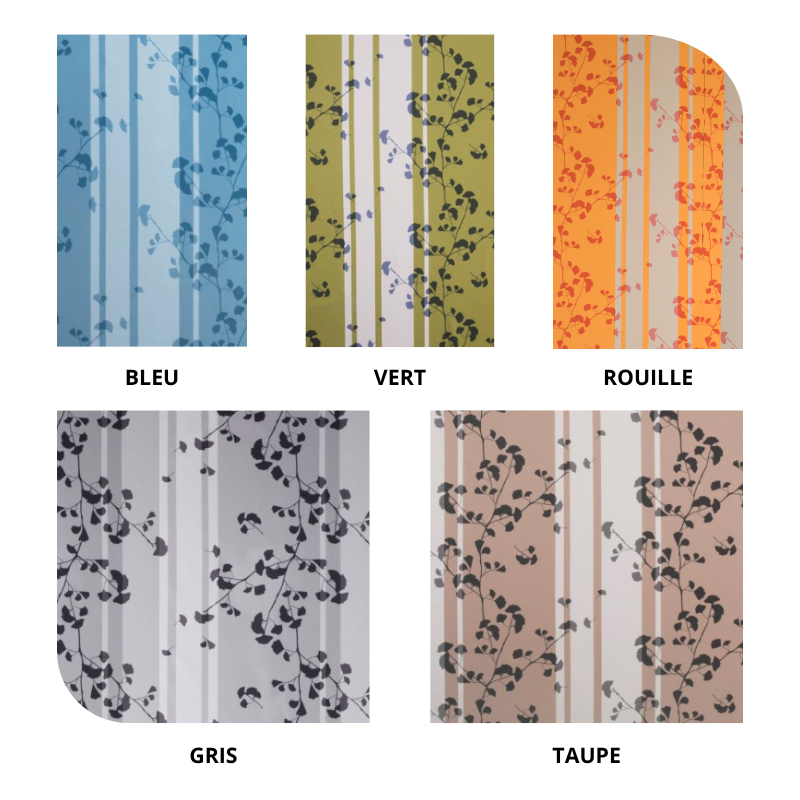 centraco couverture matelassée PRIM' DÉCOR GINKO non feu pour collectivités fabrication française coloris bleu, vert, rouille, gris, taupe