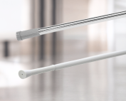 centraco fournisseur collectivités barre de douche extensible blanc aluminium qualité professionnelle
