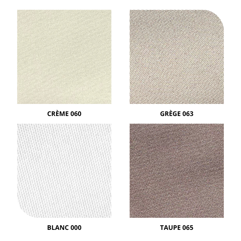 centraco tissu d'ameublement uni occultant NIGHT non feu pour collectivités fabrication française coloris crème 060, grège 063, blanc 000, taupe 065