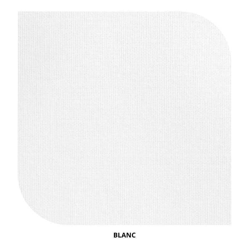 centraco voilage uni effet tissé 100% polyester ÉTAMINE non feu pour collectivités fabrication française coloris blanc